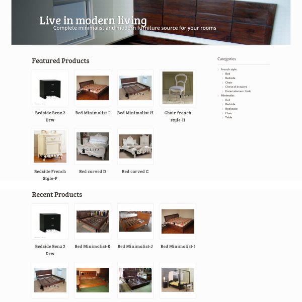 Woocommerce theme for furniture company